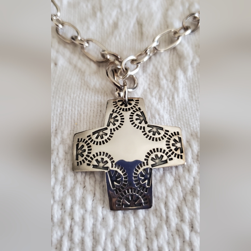 Silpada sterling silver modern cross necklace